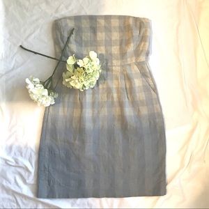 Gap ombré plaid strapless dress